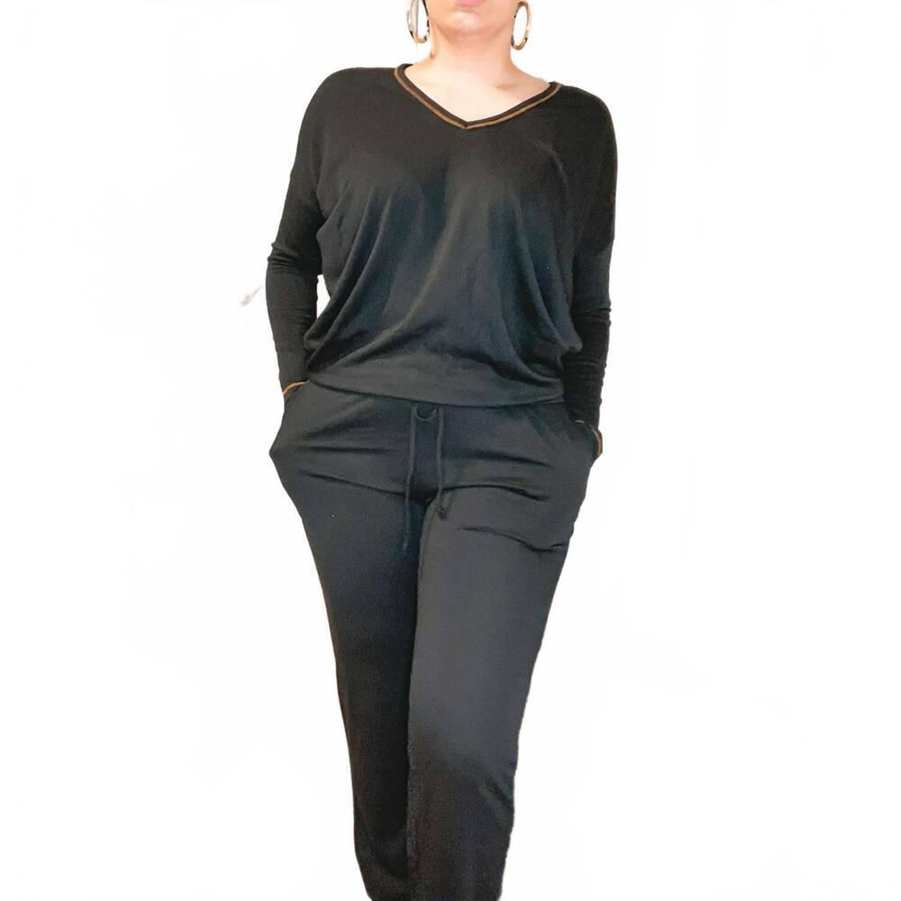NEW WHITE BIRCH marg lounge set in black/rust